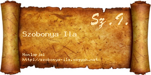 Szobonya Ila névjegykártya